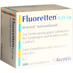 Verpackungsbild (Packshot) von FLUORETTEN 0,25 mg Tabletten