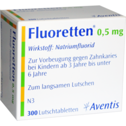 Verpackungsbild (Packshot) von FLUORETTEN 0,5 mg Tabletten