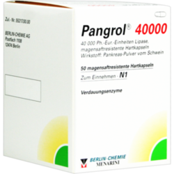 Verpackungsbild (Packshot) von PANGROL 40.000 Hartkps.m.magensaftr.überz.Pell.
