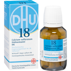 Verpackungsbild (Packshot) von BIOCHEMIE DHU 18 Calcium sulfuratum D 6 Tabletten