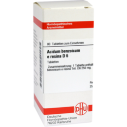 Verpackungsbild (Packshot) von ACIDUM BENZOICUM E Resina D 6 Tabletten