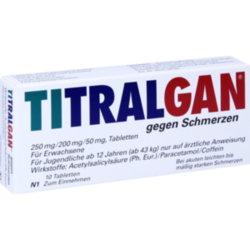 Verpackungsbild (Packshot) von TITRALGAN Tabletten gegen Schmerzen