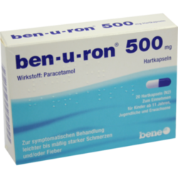 Verpackungsbild (Packshot) von BEN-U-RON 500 mg Kapseln
