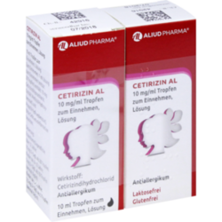 Verpackungsbild (Packshot) von CETIRIZIN AL 10 mg/ml Tropfen zum Einnehmen