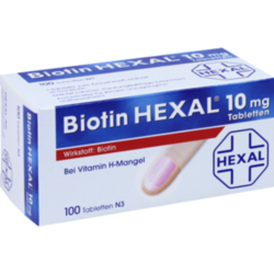 Verpackungsbild (Packshot) von BIOTIN HEXAL 10 mg Tabletten