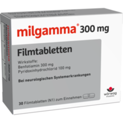 Verpackungsbild (Packshot) von MILGAMMA 300 mg Filmtabletten