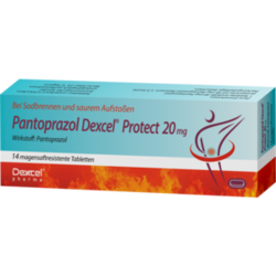 Verpackungsbild (Packshot) von PANTOPRAZOL Dexcel Protect 20 mg magensaftres.Tab.