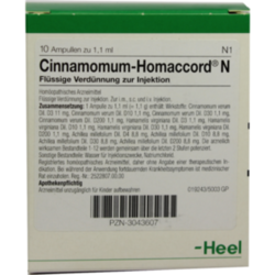 Verpackungsbild(Packshot) von CINNAMOMUM HOMACCORD N Ampullen