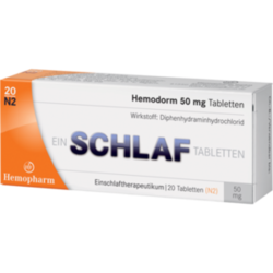 Verpackungsbild (Packshot) von HEMODORM 50 mg Einschlaftabletten