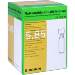 Verpackungsbild (Packshot) von NATRIUMCHLORID 5,85% Braun MPC Infusionslsg.-Konz.