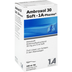 Verpackungsbild (Packshot) von AMBROXOL 30 Saft-1A Pharma