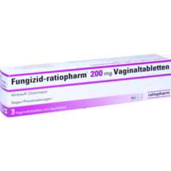 Verpackungsbild (Packshot) von FUNGIZID-ratiopharm 200 mg Vaginaltabletten