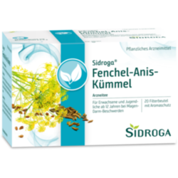 Verpackungsbild (Packshot) von SIDROGA Fenchel Anis Kümmel Tee Filterbeutel