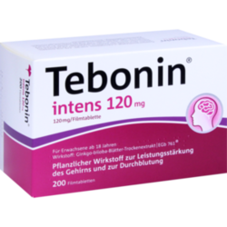 Verpackungsbild (Packshot) von TEBONIN intens 120 mg Filmtabletten