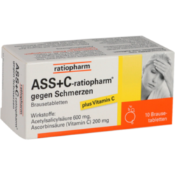 Verpackungsbild (Packshot) von ASS + C-ratiopharm gegen Schmerzen Brausetabletten