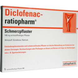 Verpackungsbild (Packshot) von DICLOFENAC-ratiopharm Schmerzpflaster