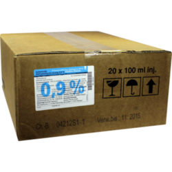 Verpackungsbild (Packshot) von ISOTONISCHE NaCl 0,9% DELTAM.Injektion Glasfl.