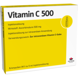 Verpackungsbild (Packshot) von VITAMIN C 500 Ampullen