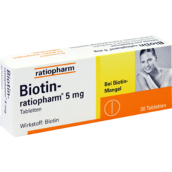 Verpackungsbild (Packshot) von BIOTIN-RATIOPHARM 5 mg Tabletten