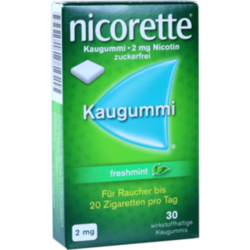 Verpackungsbild (Packshot) von NICORETTE Kaugummi 2 mg freshmint