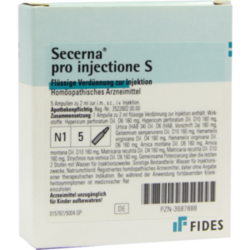 Verpackungsbild (Packshot) von SECERNA pro injectione S Ampullen