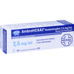 Verpackungsbild(Packshot) von AMBROHEXAL Hustentropfen 7,5 mg/ml