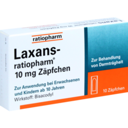 Verpackungsbild (Packshot) von LAXANS-ratiopharm 10 mg Zäpfchen