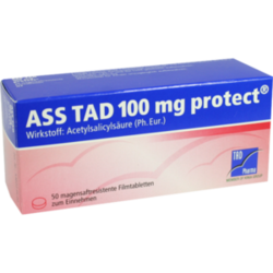 Verpackungsbild (Packshot) von ASS TAD 100 mg protect magensaftres.Filmtabletten