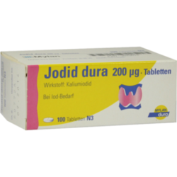 Verpackungsbild (Packshot) von JODID dura 200 μg Tabletten