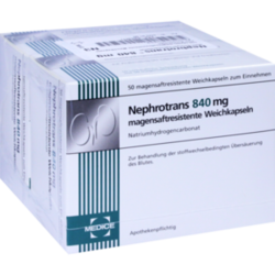 Verpackungsbild (Packshot) von NEPHROTRANS 840 mg magensaftresistente Kapseln