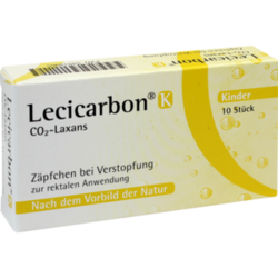 Verpackungsbild (Packshot) von LECICARBON K CO2 Laxans Kindersuppositorien