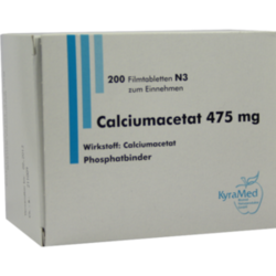 Verpackungsbild (Packshot) von CALCIUMACETAT 475 mg Filmtabletten