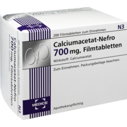 Verpackungsbild (Packshot) von CALCIUMACETAT NEFRO 700 mg Filmtabletten
