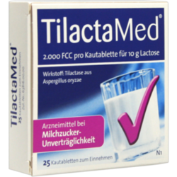 Verpackungsbild(Packshot) von TILACTAMED Kautabletten
