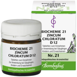 Verpackungsbild (Packshot) von BIOCHEMIE 21 Zincum chloratum D 12 Tabletten