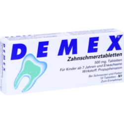 Verpackungsbild (Packshot) von DEMEX Zahnschmerztabletten
