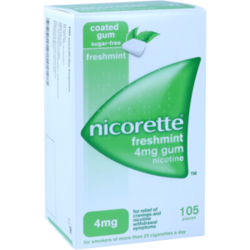 Verpackungsbild (Packshot) von NICORETTE Kaugummi 4 mg freshmint
