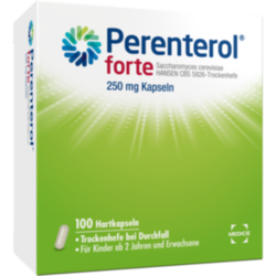 Verpackungsbild (Packshot) von PERENTEROL forte 250 mg Kapseln