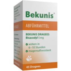 Verpackungsbild (Packshot) von BEKUNIS Dragees Bisacodyl 5 mg magensaftres.Tabl.