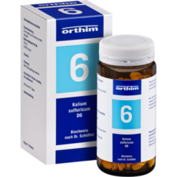Verpackungsbild(Packshot) von BIOCHEMIE Orthim 6 Kalium sulfuricum D 6 Tabletten