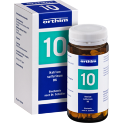 Verpackungsbild(Packshot) von BIOCHEMIE Orthim 10 Natrium sulfuricum D 6 Tabl.