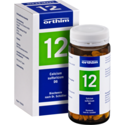 Verpackungsbild(Packshot) von BIOCHEMIE Orthim 12 Calcium sulfuricum D 6 Tabl.