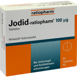 Verpackungsbild (Packshot) von JODID-ratiopharm 100 μg Tabletten