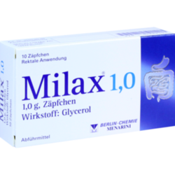 Verpackungsbild (Packshot) von MILAX 1,0 Suppositorien