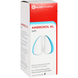 Verpackungsbild (Packshot) von AMBROXOL AL 15 mg/5 ml Saft