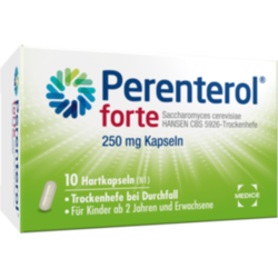 Verpackungsbild (Packshot) von PERENTEROL forte 250 mg Kapseln
