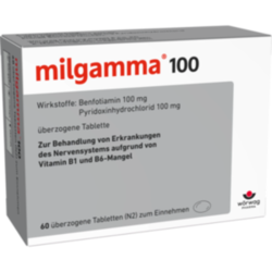Verpackungsbild (Packshot) von MILGAMMA 100 mg überzogene Tabletten