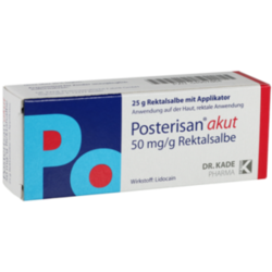 Verpackungsbild (Packshot) von POSTERISAN akut 50 mg/g Rektalsalbe