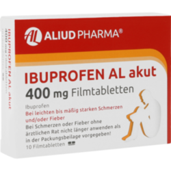 Verpackungsbild (Packshot) von IBUPROFEN AL akut 400 mg Filmtabletten