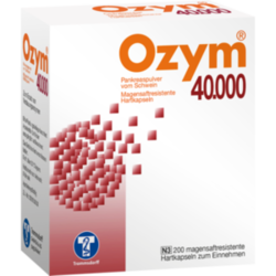 Verpackungsbild (Packshot) von OZYM 40.000 Hartkapseln magensaftr.